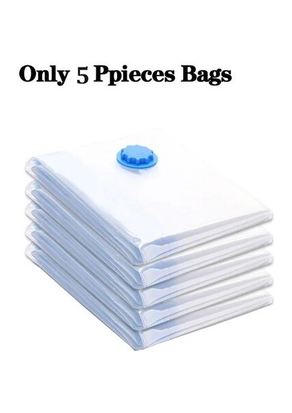 Sadece 5 Parça Çanta Büyük SIZE100X130CM Vakum Saklama Torbaları Space Saver Kilitli Çanta Sıkıştırma Ev Organizatör Giysi Yatak Ceket Yastık (Yurt Dışından)
