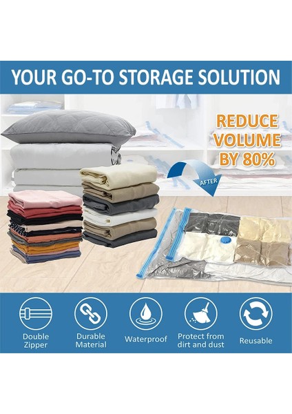 Sadece 5 Parça Çanta Büyük SIZE100X130CM Vakum Saklama Torbaları Space Saver Kilitli Çanta Sıkıştırma Ev Organizatör Giysi Yatak Ceket Yastık (Yurt Dışından) fiyatları