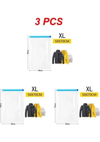 Stil D 3 Adet 1/2/3 Adet Uzay Tasarrufu Çanta Taşınabilir Uygun Yerden Tasarruf Edin Kullanımı Kolay Giysi Vakum Torbaları Seyahat Için (Yurt Dışından)