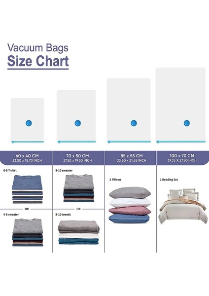 60X80 cm 1 Adet Space Saver Vakum Saklama Torbaları El Pompası ile Premium Toz Geçirmez Mühürleyen Sıkıştırma Torbaları Giysi Yastıklar Battaniye Organizatör (Yurt Dışından) modelleri
