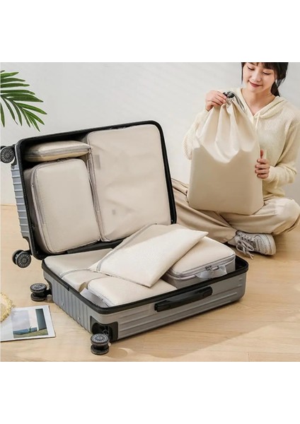 Bej 7 Adet 4/7 Parça Seyahat Saklama Çantası Sıkıştırma Yerden Tasarruflu Verimli Maksimum Bavul Alanı Hızlı Erişim Seyahat Organizatörler (Yurt Dışından) fiyatları