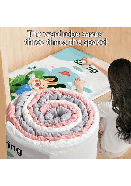 5 El Pompası Xxl Vakum Torbası Giysi Saklama Çantası Valfli Şeffaf Sınır Katlanır Sıkıştırılmış Organizatör Seyahat Yerden Tasarruf Mühür Paketi (Yurt Dışından) fiyatları