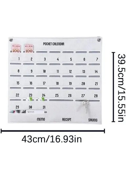 C Beyaz Mutfak Takvimi Duvar Organizatör Duvara Monte Saklama Çantası Haftalık/aylık Takvim Oturma Odası Yatak Odası Için Yerden Tasarruf Organizatör (Yurt Dışından)