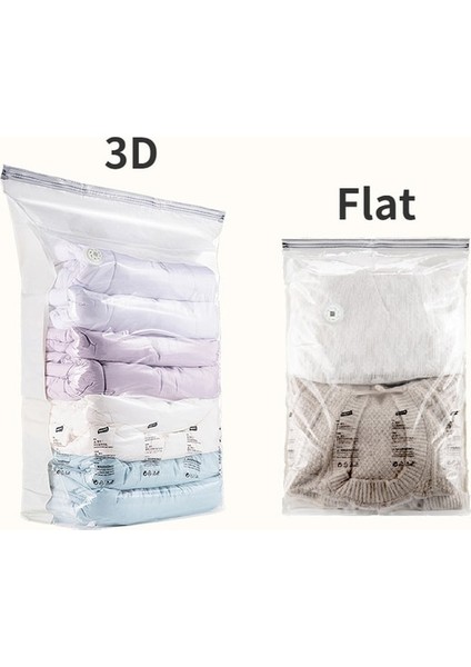 Beyaz Düz 60X80CM 100CM * 110CM Giysileri Saklamak Için Pompalama Yok Vakum Torbaları Büyük Plastik Yorgan Battaniye Vakum Saklama Çantası Yerden Tasarruflu Giysi Çantaları (Yurt Dışından)