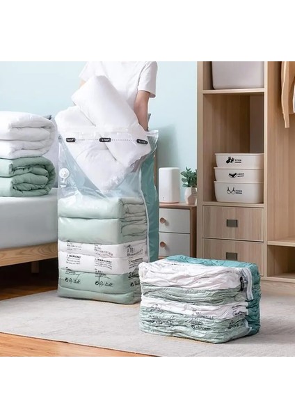 Beyaz Düz 60X80CM 100CM * 110CM Giysileri Saklamak Için Pompalama Yok Vakum Torbaları Büyük Plastik Yorgan Battaniye Vakum Saklama Çantası Yerden Tasarruflu Giysi Çantaları (Yurt Dışından) fiyatları