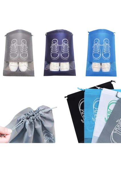 3 Adet Gri 32X44CM Organizatör 3/5 Adet Büyük Boy Seyahat Çantaları Ayakkabı Taşınabilir Yerden Tasarruflu Dokunmamış Depolama Halatlarla Ev Erkekler Kadınlar Için (Yurt Dışından) indirimleri