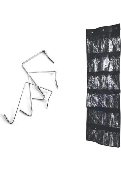 Stil 2 Yeni Kullanışlı 24 Cepler Kapının Arkasında Ayakkabı Organizatör Rafı Asılı Organizatörler Space Saver Raf Asılı Depolama Askı O (Yurt Dışından)