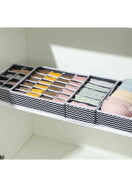 32X32X10CM-24 Izgaralar Gri 24 Izgara Saklama Kutusu Dokumasız Dayanıklı Yıkanabilir Yerden Tasarruf Sağlayan Katmanlı Düzenleme Pantolon Elbise Iç Giyim Gardırop Saklama (Yurt Dışından) indirimleri