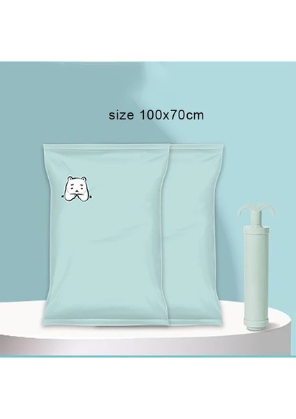 Boyut 100X70CM 110X80CM Vakum Saklama Torbaları, Yatak Takımı, Yastık, Havlu, Giysi Için Space Saver Seyahat Saklama Çantası, El Pompalı, Vakum Torbası Paketi (Yurt Dışından)