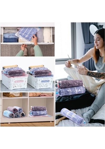 12 Paket 35CM x 50CM Şeffaf Vakumlu Saklama Torbaları, Çevre Koruma, Seyahat Sıkıştırma Torbaları, Sızdırmazlık Giysileri Uzay Tasarruf Çantası, 6/15 Adet (Yurt Dışından) fırsatları