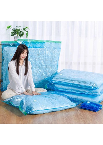 110X100CM 5 Adet Katlanabilir Büyük Düz Aletsiz Bez Organizatör Sıkıştırma Vakum Fermuar Saklama Çantası Mavi Ev Vakum Uzay Tasarruf Çantaları (Yurt Dışından) modelleri