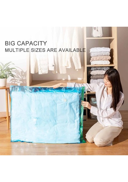 110X100CM 5 Adet Katlanabilir Büyük Düz Aletsiz Bez Organizatör Sıkıştırma Vakum Fermuar Saklama Çantası Mavi Ev Vakum Uzay Tasarruf Çantaları (Yurt Dışından) fırsatları