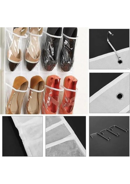 Stil 2 Yeni Kullanışlı 24 Cepler Kapının Arkasında Ayakkabı Organizatör Rafı Asılı Organizatörler Space Saver Raf Asılı Depolama Askı O (Yurt Dışından) fiyatları