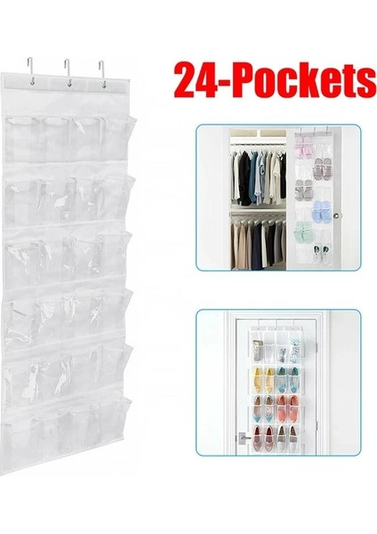 Stil 2 Yeni Kullanışlı 24 Cepler Kapının Arkasında Ayakkabı Organizatör Rafı Asılı Organizatörler Space Saver Raf Asılı Depolama Askı O (Yurt Dışından) fırsatları
