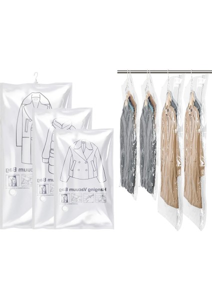 110X70CM 2 Adet Vakum Saklama Mühürlü Çanta Kalınlaşmak Büyük Asılı Yerden Tasarruflu Dolap Ev Depolama Organizatör Askı Ile, Gardırop Elbise Için Kullanılan (Yurt Dışından) fiyatları