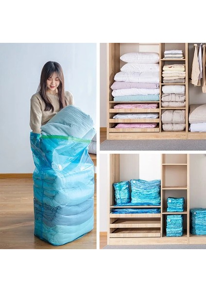 8 Adet 50X70X30CM Vakum Poşeti Saklama Torbaları Giysi Için Yorgan Battaniye Ev Dolap Organizatör Mühür Sıkıştırılmış Seyahat Yerden Tasarruf Sağlayan Mühür Paketi (Yurt Dışından) fırsatları