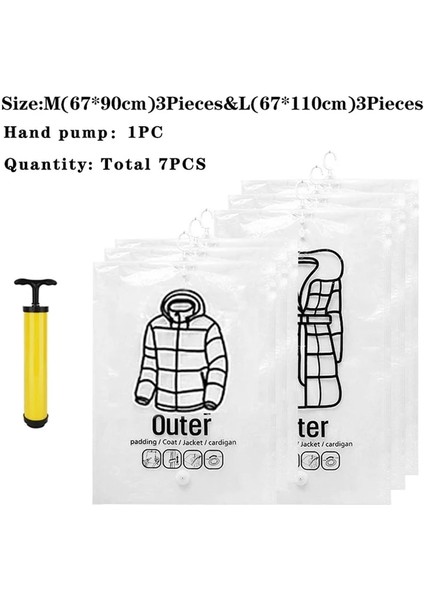3m 3l ve Pompalı Vakumlu Askılı Saklama Çantası, Sıkıştırılmış Çantalar, Yeniden Kullanılabilir Yerden Tasarruflu Dolap, Giyim Düzenleyici, Takım Elbise, Elbise, Mont, Ceket, Deniz (Yurt Dışından)