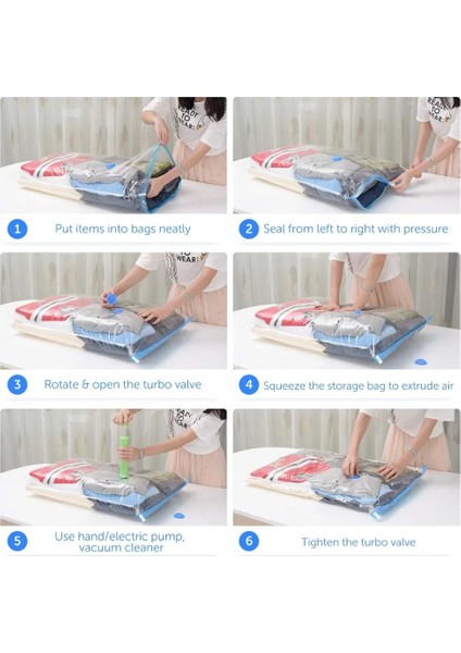 60X80 Vakum Saklama Torbaları, Yeniden Kullanılabilir Uzay Tasarruf Çantaları Çift Fermuarlı Conta ve Sızıntı Valfi, Vakum Paketi Saklama Torbaları Giysiler Için Jumbo Boyutu (Yurt Dışından) fırsatları