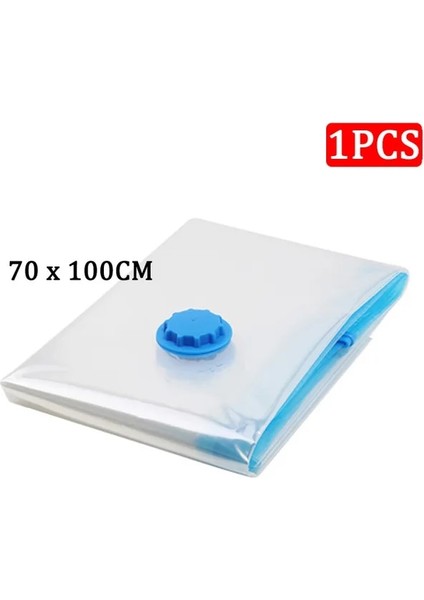1 Adet 70X100CM Büyük Kapasiteli Saklama Torbaları Vakum Seyahat Çantaları Giysi Yastıklar Yatak Battaniyesi Yerden Tasarruf Sıkıştırma Yatak Ev Düzenleyici (Yurt Dışından)