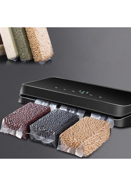 Siyah 110-240V 100-240V Otomatik Vakum Mühürleyen Space Saver Sous Vide Ambalaj Hava Sızdırmazlık Paketleme Makinesi ile 10 Adet Gıda Sızdırmazlık Saklama Torbaları (Yurt Dışından) modelleri
