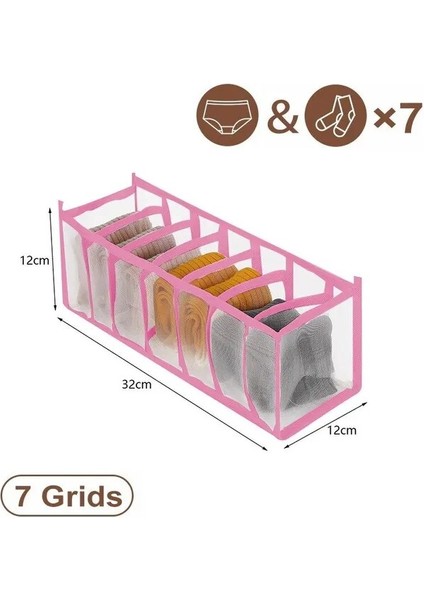 7girds-Rose 16 Cepler Dolap Cepleri Temizle Asılı Çanta Çorap Sutyen Iç Kırtasiye Raf Askı Depolama Yerden Tasarruf Düzenli Organizatör (Yurt Dışından)