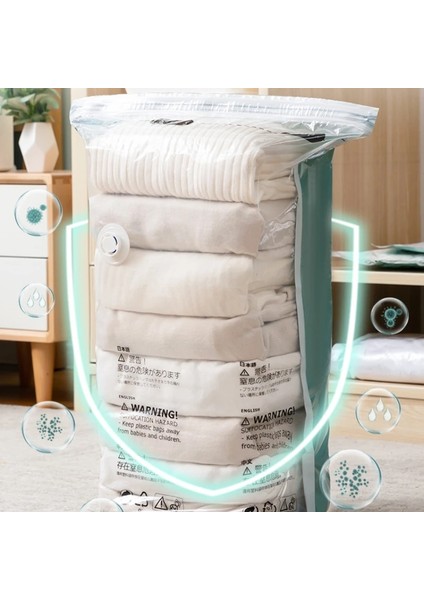 L (80X100CM) Hava Pompası Olmayan Vakum Torbaları Sıkıştırma Torbası Büyük Kapasiteli Yorgan Giyim Bitirme Saklama Çantası Seyahat Yerden Tasarruf Organizatör (Yurt Dışından) fiyatları