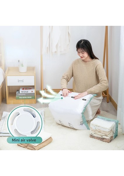 L (80X100CM) Hava Pompası Olmayan Vakum Torbaları Sıkıştırma Torbası Büyük Kapasiteli Yorgan Giyim Bitirme Saklama Çantası Seyahat Yerden Tasarruf Organizatör (Yurt Dışından) modelleri