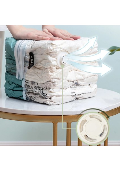 L (80X100CM) Hava Pompası Olmayan Vakum Torbaları Sıkıştırma Torbası Büyük Kapasiteli Yorgan Giyim Bitirme Saklama Çantası Seyahat Yerden Tasarruf Organizatör (Yurt Dışından) fırsatları