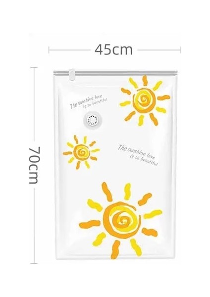 45X70 cm 5 Adet Düz Şeffaf Kolay Paket Fermuar Plastik Bez Organizatör Seyahat Depolama Bez Organizatör Sıkıştırma Uzay Tasarrufu Vakum Torbaları (Yurt Dışından)