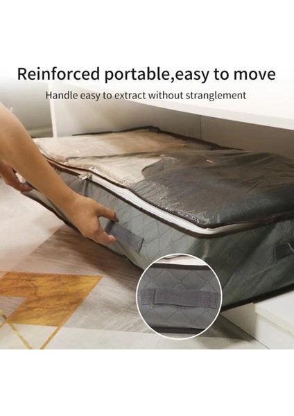 Gri Hızlı Erişim Saklama Çantası Verimli Yatak Altı Depolama Çözümleri Giysiler Için Dayanıklı Kaplar Battaniyeler Kitaplar Alanı En Üst Düzeye Çıkarır (Yurt Dışından) fiyatları