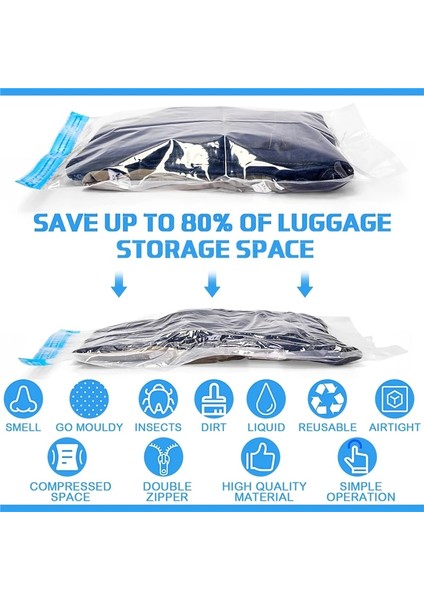 12 Paket 50CM x 70CM 6/15 Paket Seyahat Saklama Torbaları Giysiler Için Yeniden Kullanılabilir Uzay Tasarrufu Organizatör Vakum Saklama Torbası El Rulo Vakum Sıkıştırma Torbaları (Yurt Dışından) modelleri