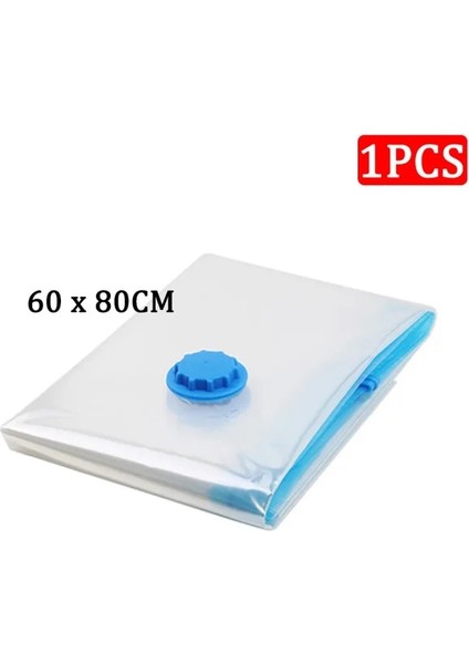 1 Adet 60X80 cm Büyük Kapasiteli Saklama Torbaları Vakum Seyahat Çantaları Giysi Yastıklar Yatak Battaniye Uzay Tasarrufu Sıkıştırma Yatak Ev Organizatör (Yurt Dışından)