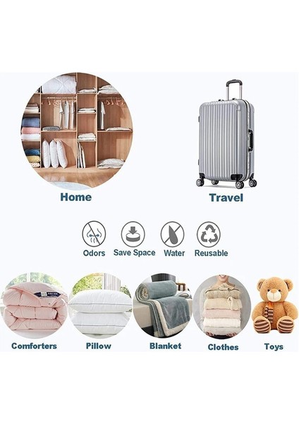 1 Adet 60X80 cm Büyük Kapasiteli Saklama Torbaları Vakum Seyahat Çantaları Giysi Yastıklar Yatak Battaniye Uzay Tasarrufu Sıkıştırma Yatak Ev Organizatör (Yurt Dışından) indirimleri