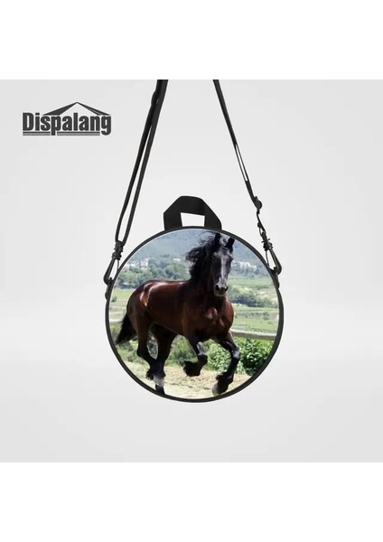 BACKPACK55 23X23X7CM Unicorn Baskı Kız Mini Yuvarlak Messenger Çanta Okul Evren Uzay Anaokulu Sırt Çantası Bebek Açık Seyahat Omuz Sırt Çantası (Yurt Dışından)