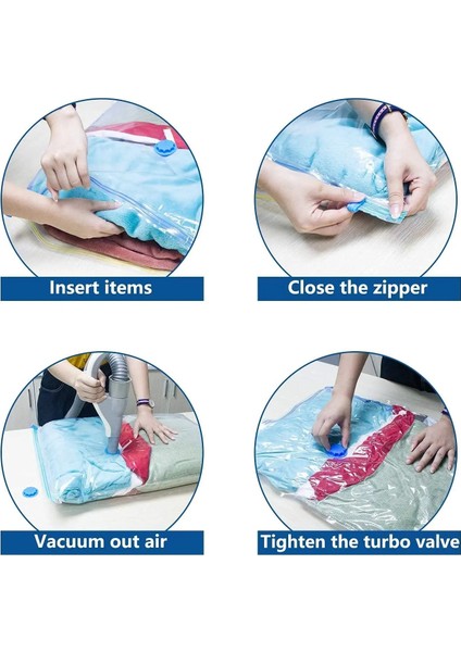 Pompalı 4 Paket Çanta 80X100CM 10/6/4 Paket Uzay Tasarruf Çantaları Elbise Organizatörü Vakum Saklama Mühürleyen Çantalar Battaniyeler Elbise Yastıkları Yorganlar El Pompalı (Yurt Dışından) indirimleri