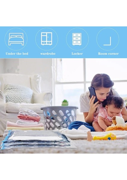 40X60CM Uygun Vakum Poşeti Depolama Ev Düzenleyici Şeffaf Elbise Organizatör Mühür Sıkıştırılmış Seyahat Tasarruflu Çanta Paketi 1 Adet (Yurt Dışından) indirimleri