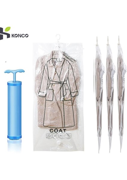 67X120 cm Asılı Vakum Saklama Torbaları Giysiler Için, Yer Tasarrufu Çanta Mühür Saklama Çantası Giyim Çanta Dolap Organizatör Sıkıştırılmış Çanta (Yurt Dışından) indirimleri