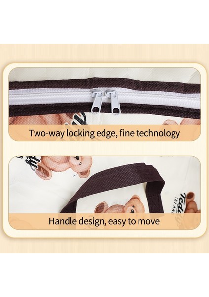 GRI-50X50X70CM 180L Yorgan Saklama Kutusu Toz Geçirmez Organizatörler Dokunmamış Dolap Yerden Tasarruf Çantası Ev Taşıma Yatak Kutusu Seyahat Depolama Organizasyonu (Yurt Dışından) fırsatları