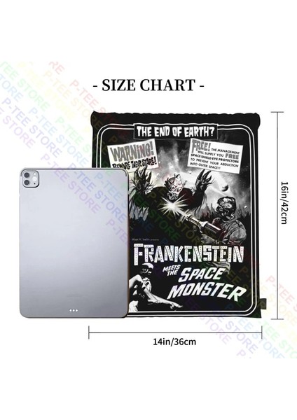 Resim Gösterisi Olarak 50X80 cm Frankenstein Uzay Canavarıyla Buluşuyor Ipli Çanta Spor Çantası Seyahat Yeni Stil Spor Çantası Büyük Kapasiteli (Yurt Dışından) modelleri