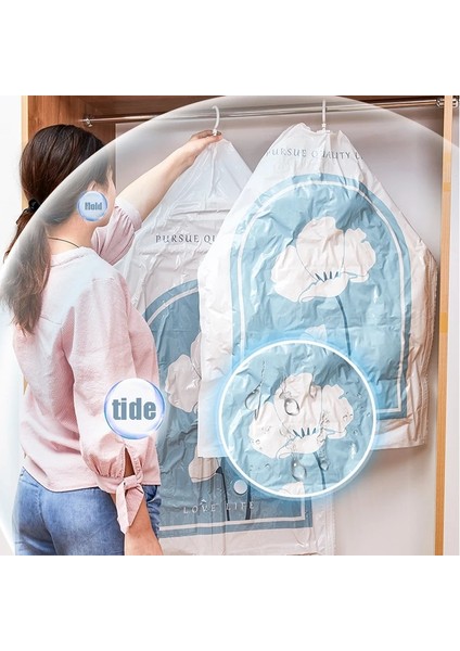 70X135CM Dolap Asılı Vakum Saklama Torbası Giysiler Için, Yeniden Kullanılabilir Sıkıştırma Vakum Torbası Askı Yerden Tasarruflu Şeffaf Mühür Çanta (Yurt Dışından) modelleri