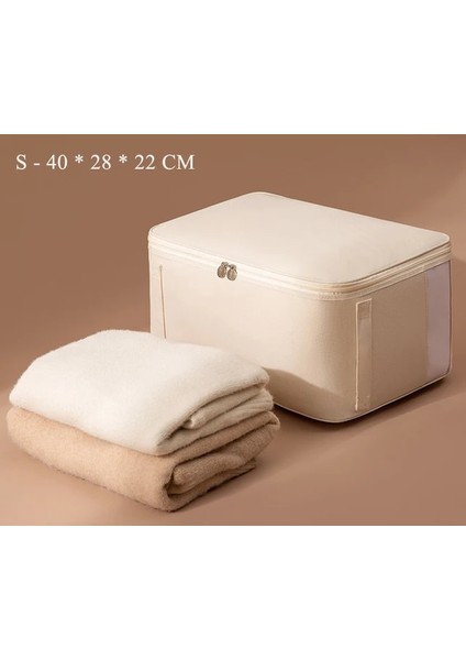 Beyaz - S Büyük Oxford Yorgan Elbise Saklama Çantası Katlanabilir Dolap Yastık Pantolon T-Shirt Tutucu Konteyner Yerden Tasarruf Sağlayan Aksesuarlar Organizatör (Yurt Dışından)