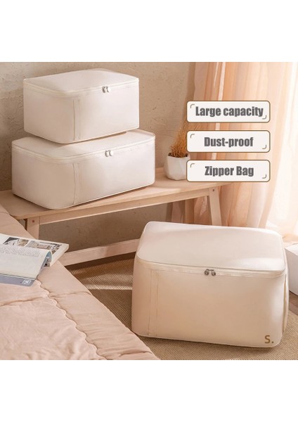 Beyaz - S Büyük Oxford Yorgan Elbise Saklama Çantası Katlanabilir Dolap Yastık Pantolon T-Shirt Tutucu Konteyner Yerden Tasarruf Sağlayan Aksesuarlar Organizatör (Yurt Dışından) modelleri