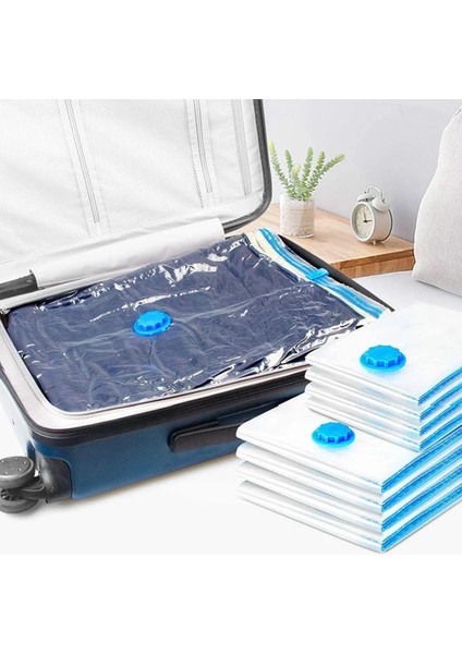 Pompalı 4xbags 80X100CM Vakum Saklama Torbaları 8/4 Paket Vakum Torbası Paketi Yatak, Yastık, Havlu, Giysi Için Uzay Tasarrufu Seyahat Depolama Yatak Odası Organizatör (Yurt Dışından) indirimleri