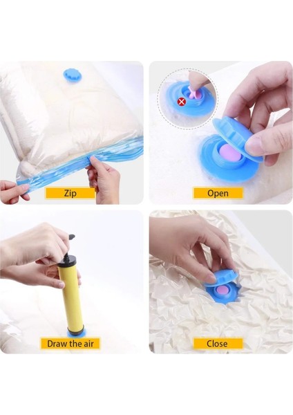 S Vakum Torbası Giysiler Için Seyahat Yerden Tasarruflu Mühür Paket Saklama Çantası Vana ile Şeffaf Sınır Katlanır Sıkıştırılmış Organizatör (Yurt Dışından) fiyatları