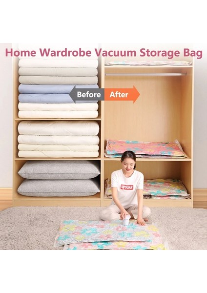 El Pompası 100X130CM Jumbo Vakum Saklama Torbaları Space Saver Vakum Saklama Çantası, Giyim, Yorgan, Yatak, Seyahat Için Yeniden Kullanılabilir Mühürleyen Çanta (Yurt Dışından) fırsatları