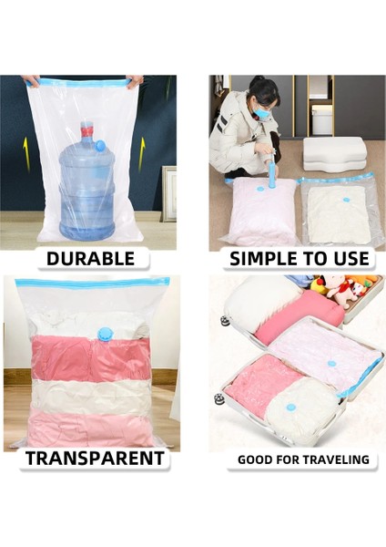 11 Adet Hiçbir Pompa 80X110 cm Vakum Saklama Torbaları Su Geçirmez Ev Elektrikli Süpürge Dolap Organizatör Giysiler Için Yerden Tasarruf Depolama Ambalaj Poşetleri (Yurt Dışından)