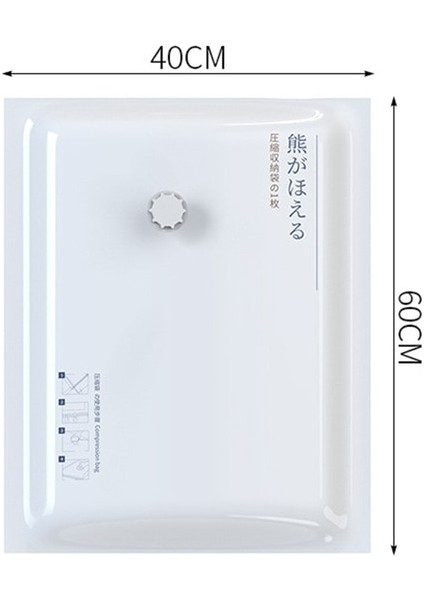 40X60CM Vakum Poşeti Depolama Ev Düzenleyici Çantası Katlanabilir Giysi Saklama Mühür Sıkıştırılmış Seyahat Yerden Tasarruf Sağlayan Çanta Mühür Paketi (Yurt Dışından)