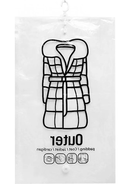 Stil B 3 Adet 1 ~ 5 Adet Dolap Asılı Organizatör Vakum Torbası Elbise Saklama Çantası Askı ile Yerden Tasarruflu Temizle Mühür Çanta Dolap Sıkıştırılmış (Yurt Dışından) fırsatları