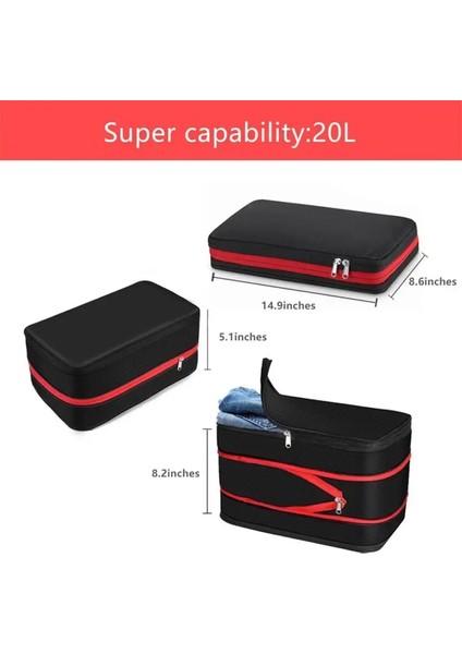 Siyah 16L Katlanabilir Sıkıştırılabilir Giysi Saklama Çantası Su Geçirmez ve Zehirli Büyük Kapasiteli Saklama Çantası Yer Kaplamaz Ev Eşyaları (Yurt Dışından) modelleri
