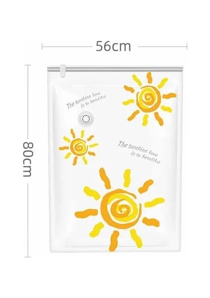 56X80 cm 2 Adet Düz Şeffaf Kolay Paket Fermuar Plastik Bez Organizatör Seyahat Depolama Bez Organizatör Sıkıştırma Uzay Tasarrufu Vakum Torbaları (Yurt Dışından)